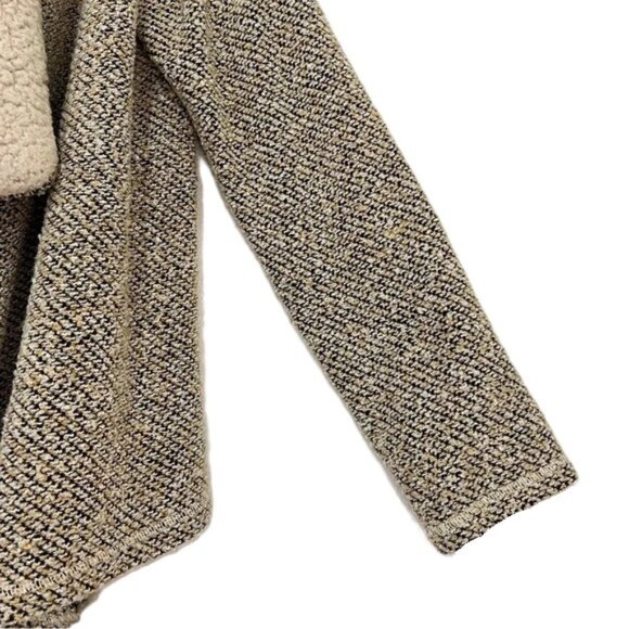 Hem & Thread Womens Beige Sherpa Jacket/Cardigan Size Large - Picture 3 of 6